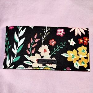 Vera Bradley NWOT Black Floral Women's Checkbook Wallet